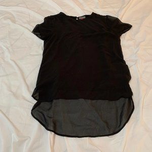 Vince Camuto High Low Hem Black Dress Top Size XS